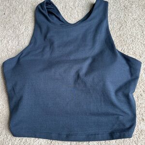 Kyodan charcoal High-Neck Cropped Tank